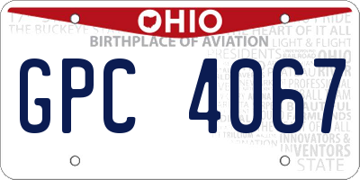 OH license plate GPC4067