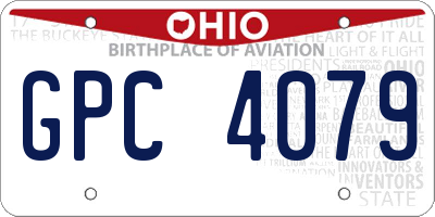 OH license plate GPC4079