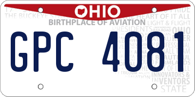OH license plate GPC4081