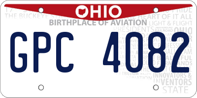 OH license plate GPC4082