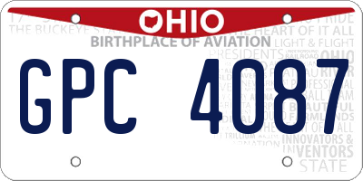 OH license plate GPC4087