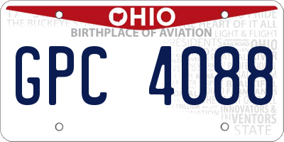 OH license plate GPC4088