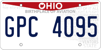 OH license plate GPC4095