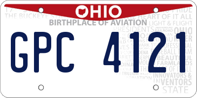 OH license plate GPC4121