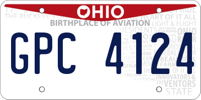 OH license plate GPC4124