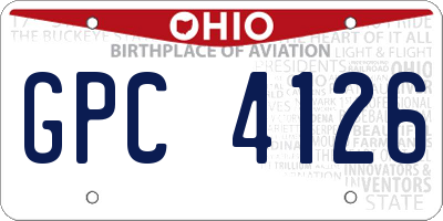 OH license plate GPC4126
