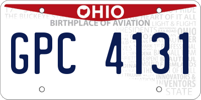 OH license plate GPC4131