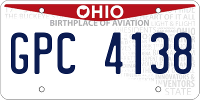 OH license plate GPC4138