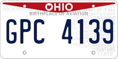 OH license plate GPC4139