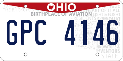 OH license plate GPC4146