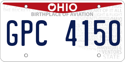OH license plate GPC4150