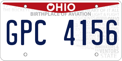 OH license plate GPC4156