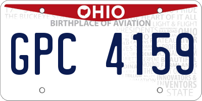 OH license plate GPC4159