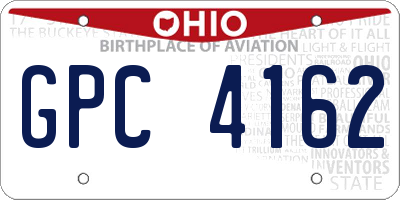 OH license plate GPC4162