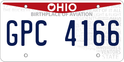 OH license plate GPC4166
