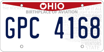 OH license plate GPC4168