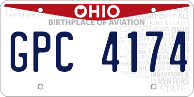 OH license plate GPC4174