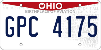 OH license plate GPC4175