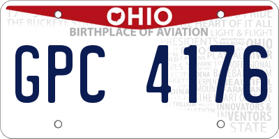 OH license plate GPC4176