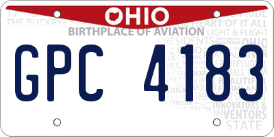 OH license plate GPC4183