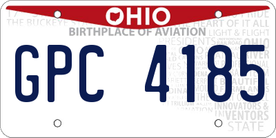 OH license plate GPC4185