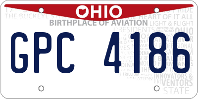 OH license plate GPC4186
