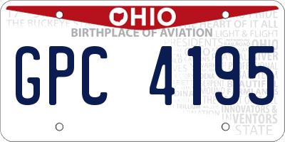 OH license plate GPC4195