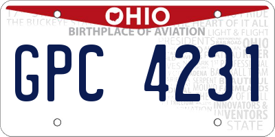 OH license plate GPC4231