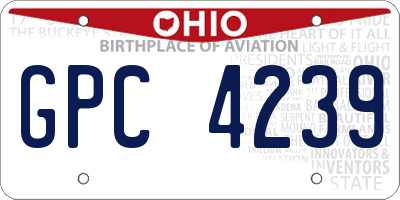 OH license plate GPC4239