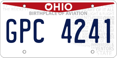 OH license plate GPC4241