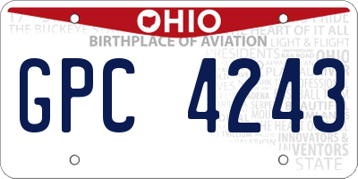 OH license plate GPC4243