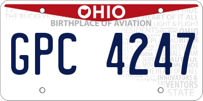 OH license plate GPC4247