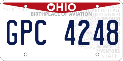 OH license plate GPC4248
