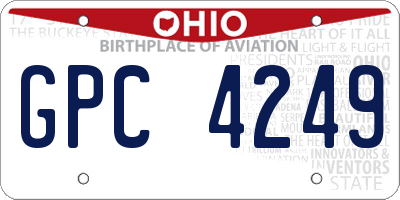 OH license plate GPC4249