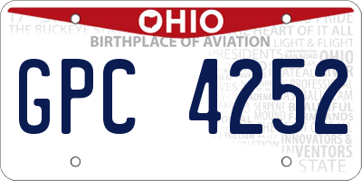 OH license plate GPC4252