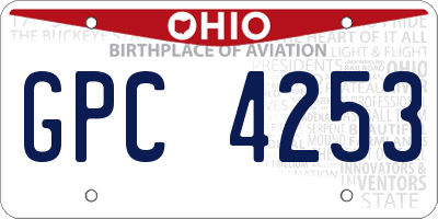 OH license plate GPC4253