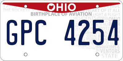 OH license plate GPC4254