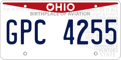 OH license plate GPC4255