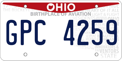 OH license plate GPC4259