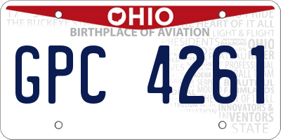 OH license plate GPC4261
