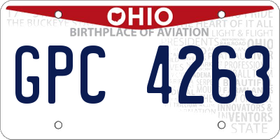 OH license plate GPC4263