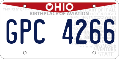 OH license plate GPC4266