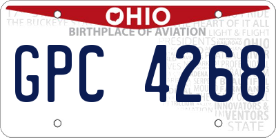 OH license plate GPC4268