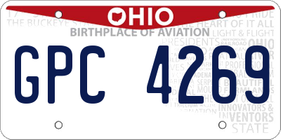 OH license plate GPC4269