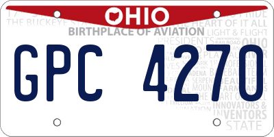OH license plate GPC4270