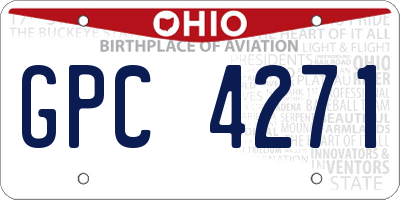 OH license plate GPC4271