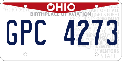 OH license plate GPC4273