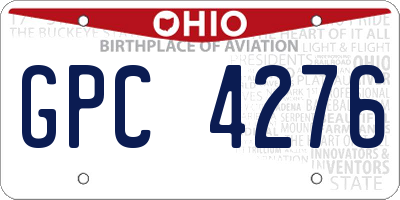 OH license plate GPC4276