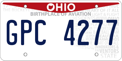 OH license plate GPC4277