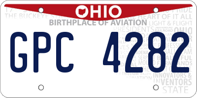OH license plate GPC4282